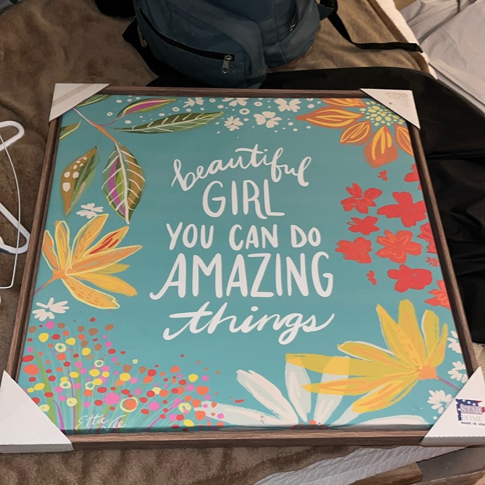 “Beautiful Girl you can do amazing things” Painting Wall Decor